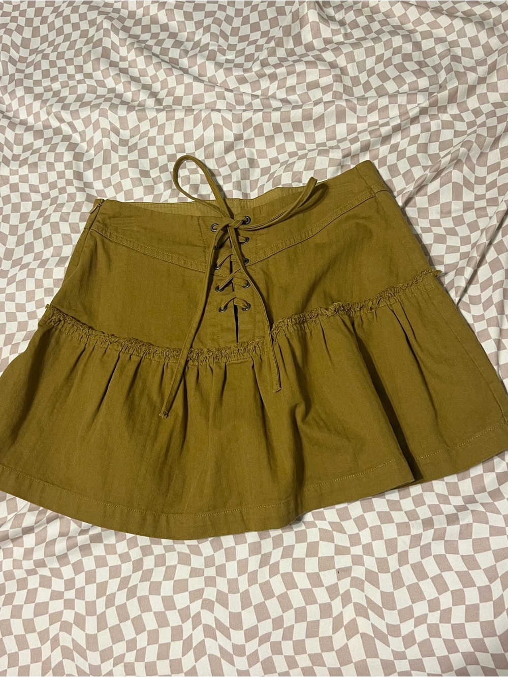 Free People corset lace up skirt
